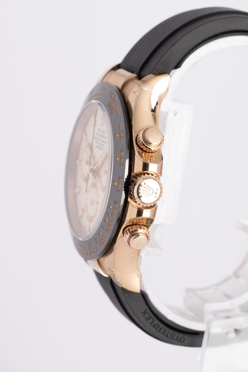 Rolex Daytona Automatik Roségold Oysterflex 40mm Ivory 116515LN - Detailansicht 2