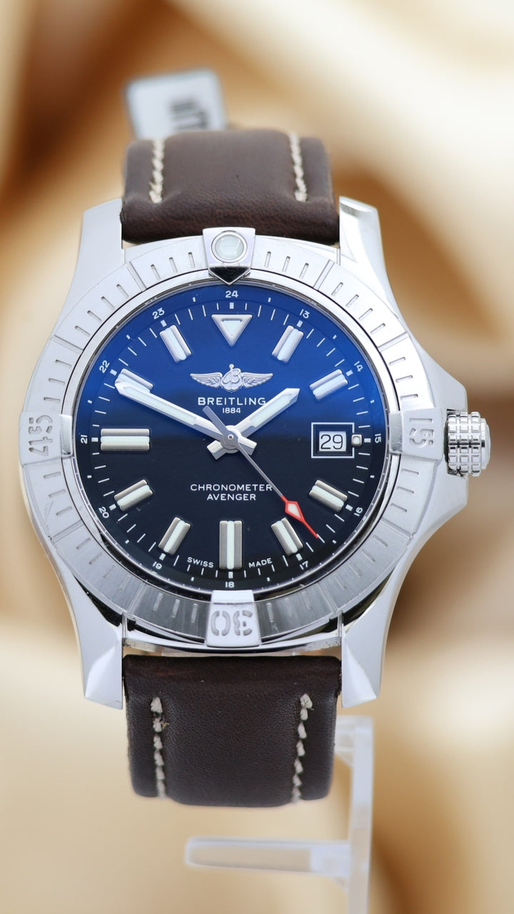 Breitling Avenger 43mm Automatik Schwarz Herrenuhr A17318 - Thumbnail