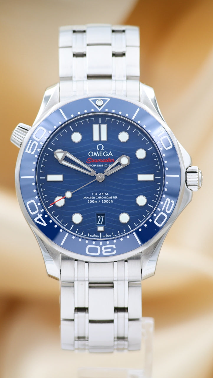 Omega Seamaster Diver 300 M Automatik Herrenuhr Stahl 42mm 21030422003001 - Thumbnail