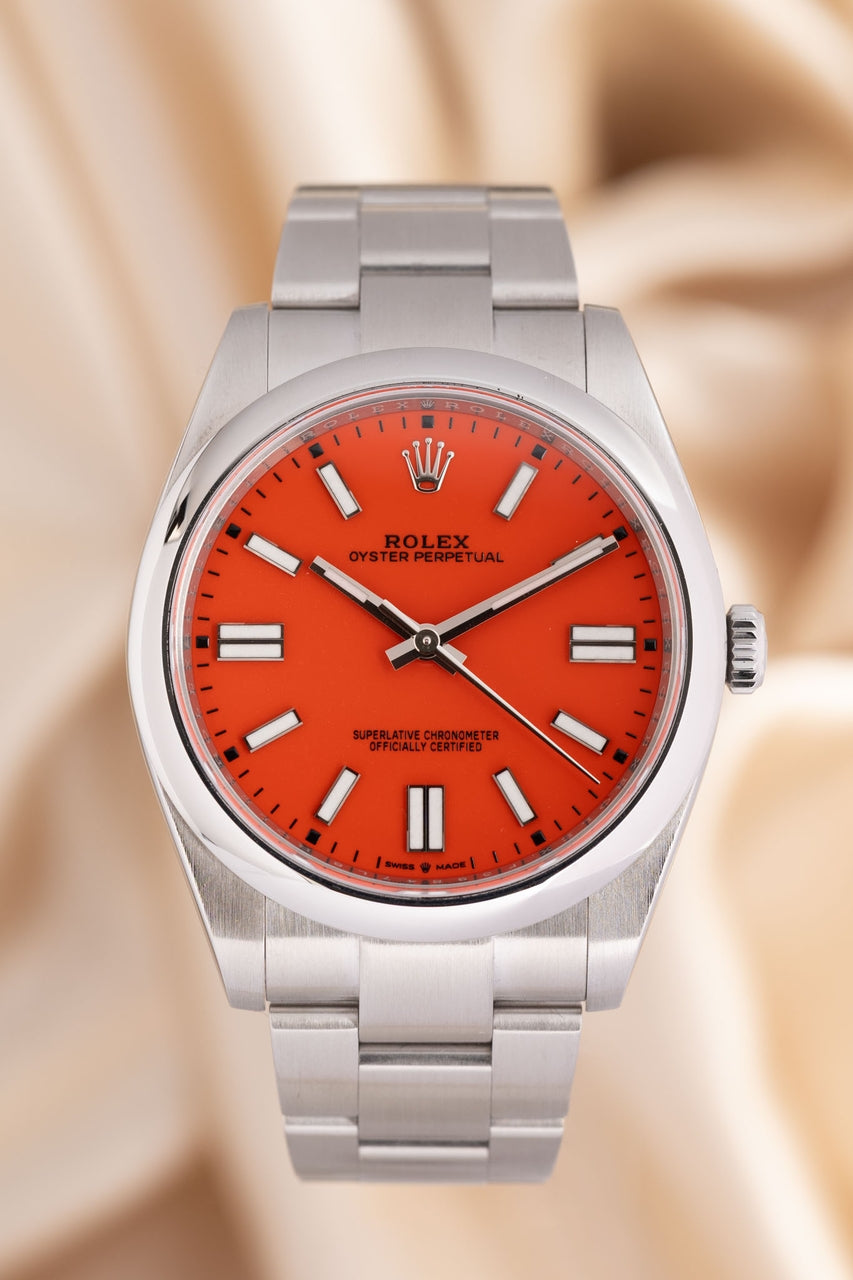 Rolex Oyster Perpetual 41 Coral Rot Automatik 124300 - Thumbnail