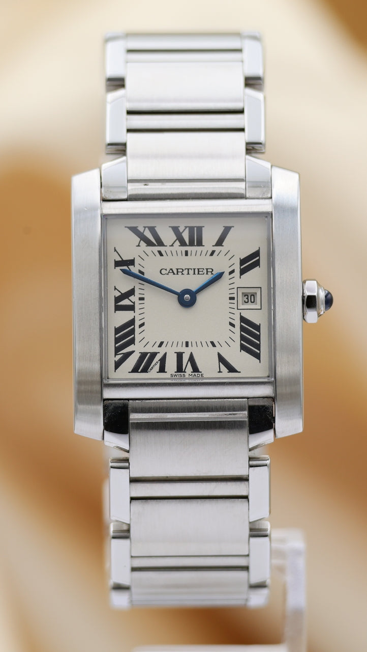 Cartier Tank Française Lady Quarz  2465 Box + og. Papiere