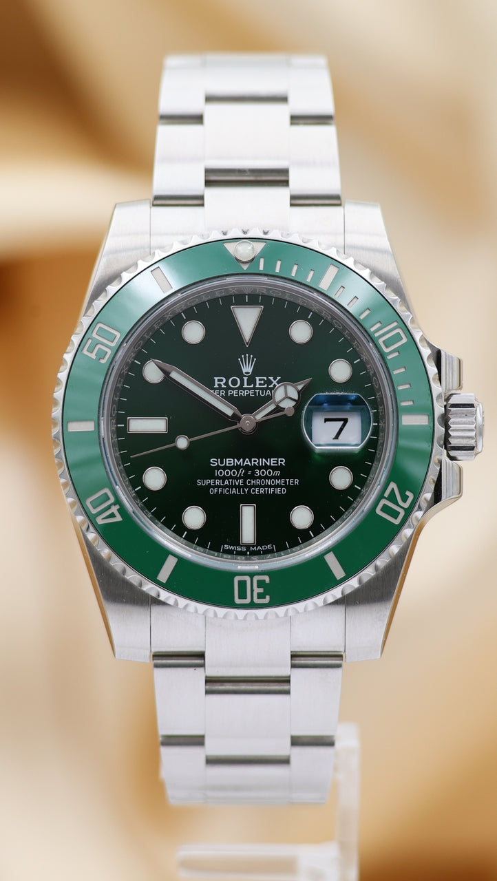 Rolex Submariner Date "Hulk" 40mm Automatik 116610LV Box + og. Papiere