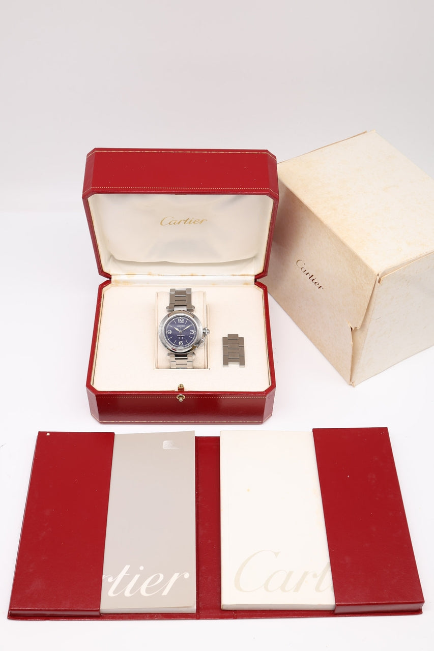 Cartier Pasha C Big Date 35mm Automatik W31044M7 - Papiere und oder Lieferumfang