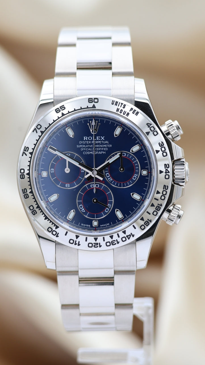 Rolex Oyster Perpetual Daytona Weißgold 40 116509  Box + og. Papiere