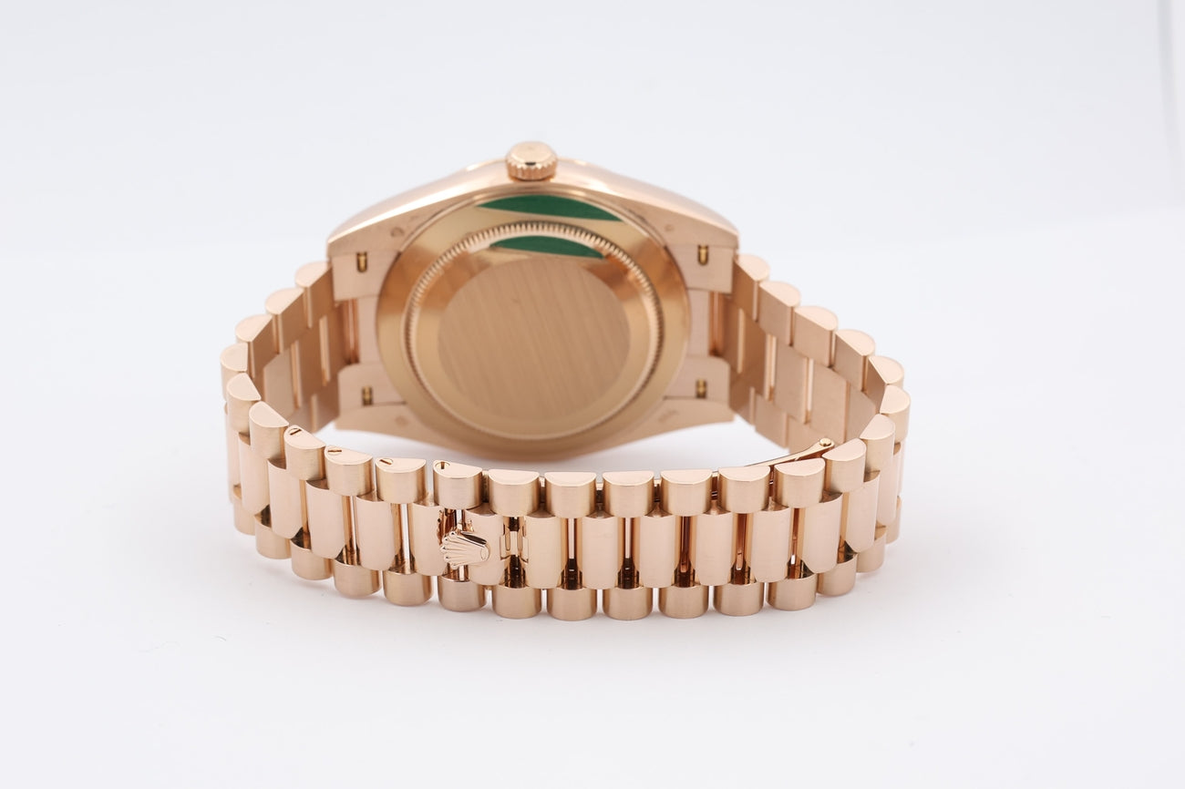 Rolex Day-Date 40 Roségold Baguette Chocolate Dial 228235 - Detailansicht 7