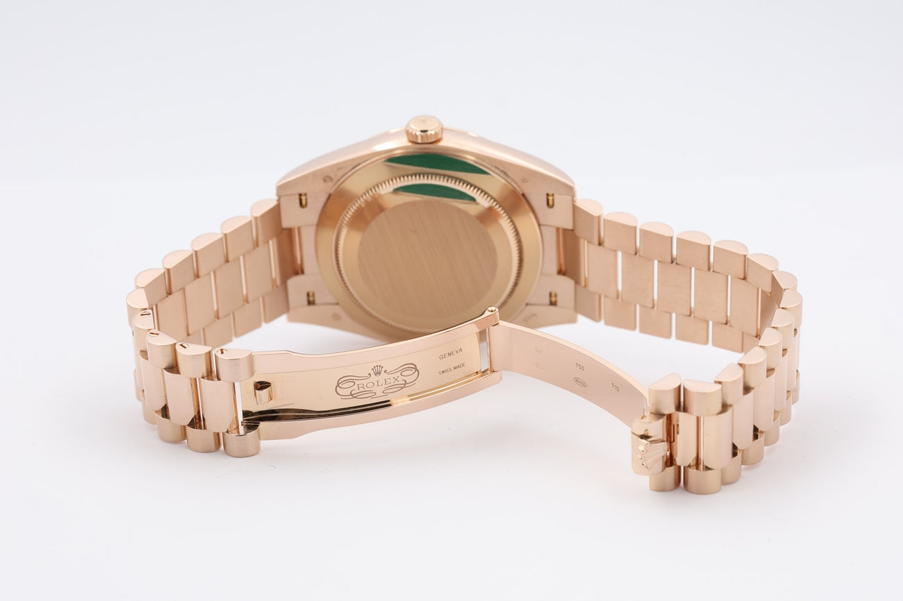 Rolex Day-Date 40 Roségold Baguette Chocolate Dial 228235 - Detailansicht 8