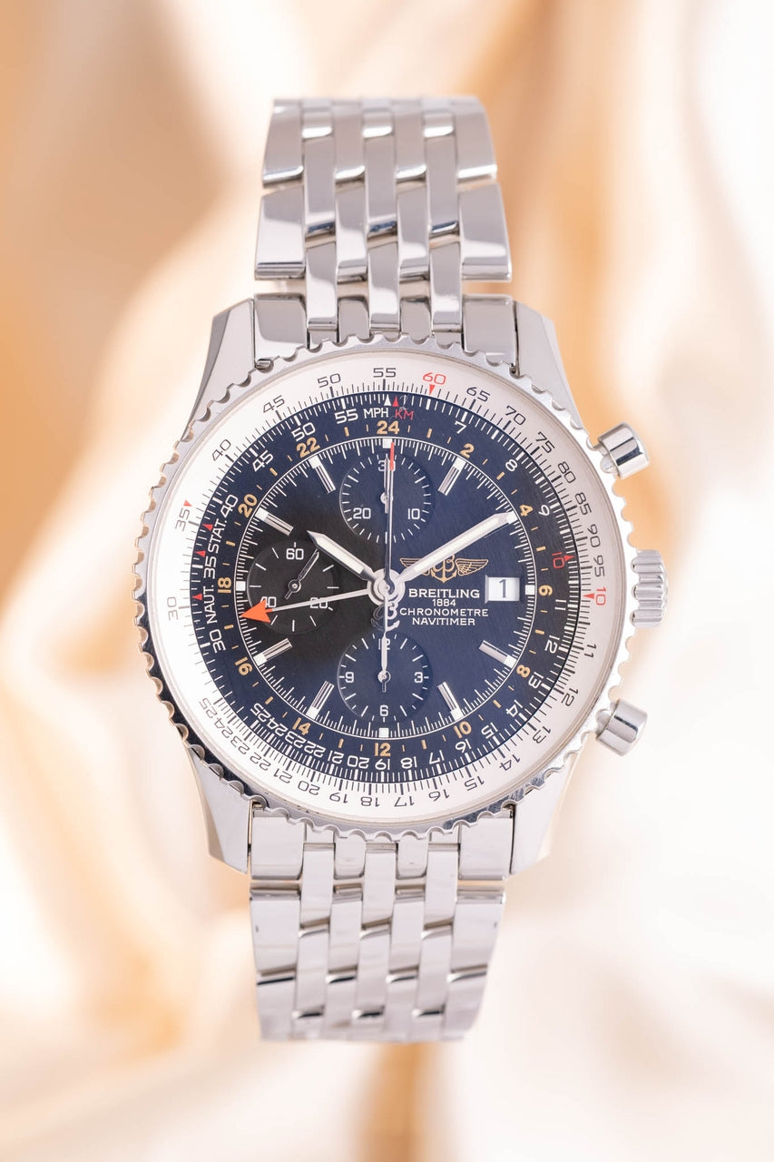 Breitling Navitimer World GMT 46mm Automatik Herrenuhr A24322 - Thumbnail