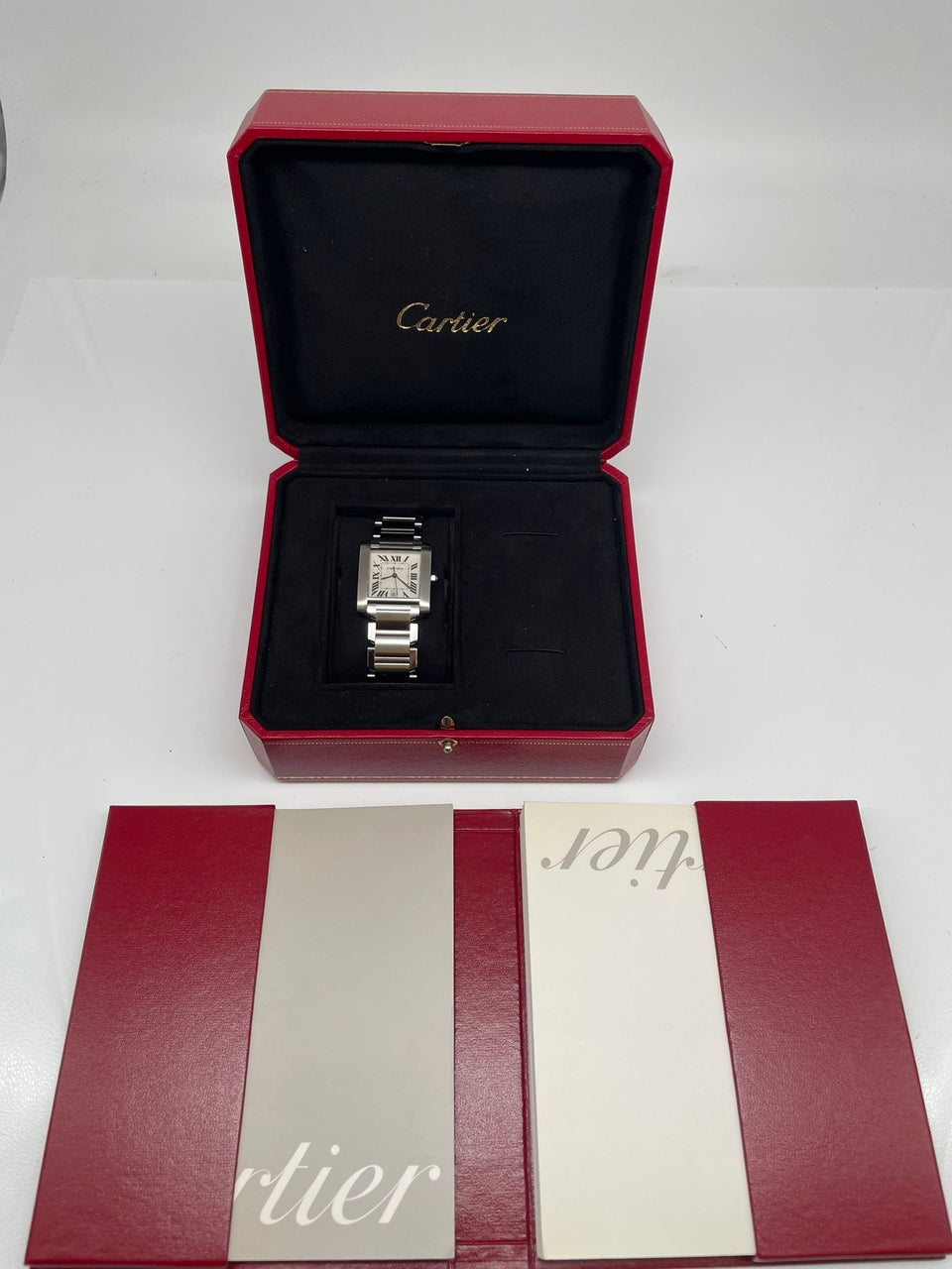 Cartier Tank Française Automatik W51002Q3 - Papiere und oder Lieferumfang