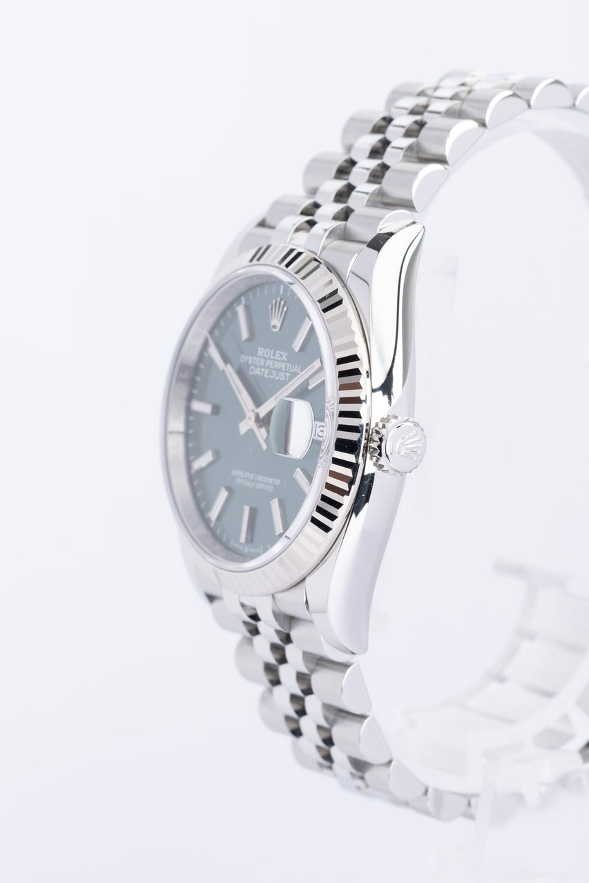 Rolex Datejust 36mm Automatik Herrenuhr Jubilee Grün 126234 - Detailansicht 2