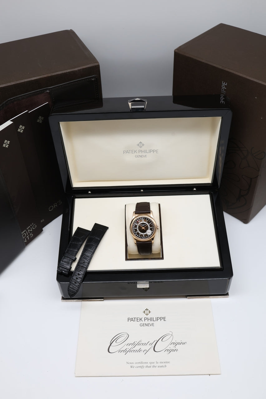 Patek Philippe Calatrava 18K Roségold 37mm Automatik 6000R-001 - Papiere und oder Lieferumfang