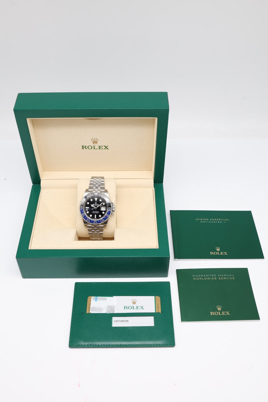 Rolex GMT Master II 'Batgirl' 40mm Automatik  126710BLNR - Papiere und oder Lieferumfang