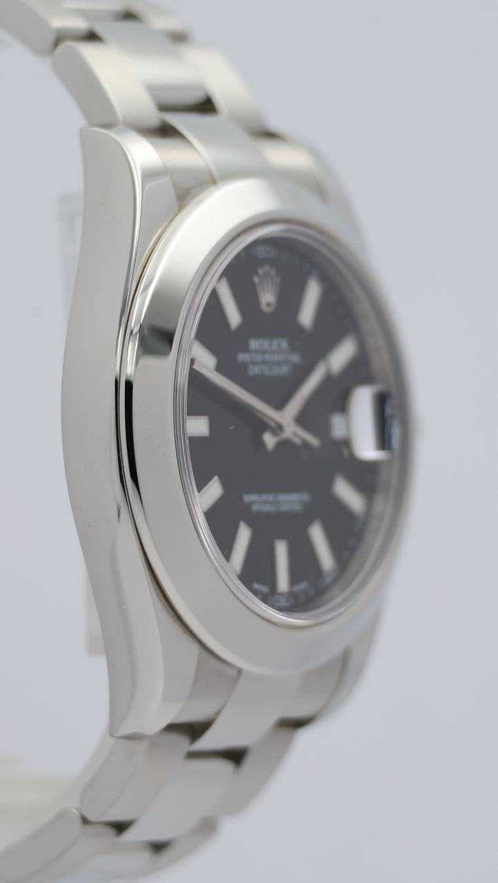Rolex Datejust II 41mm Automatik Herrenuhr Schwarz 116300 Box + og. Papiere