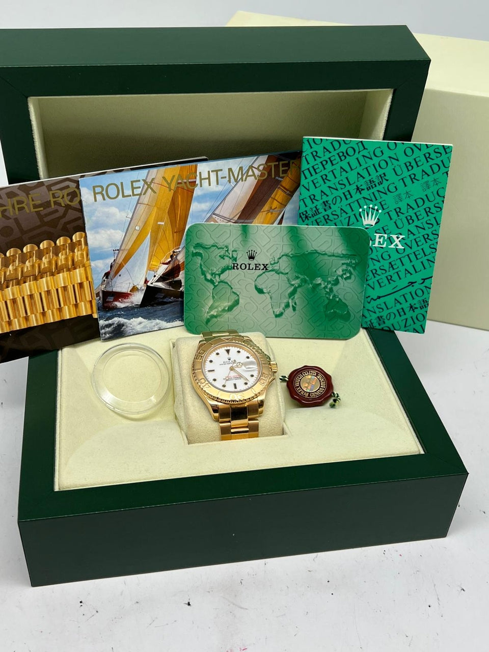 Rolex Yacht-Master 40 Herrenuhr 18K Gelbgold Automatik 16628 - Papers and documentation