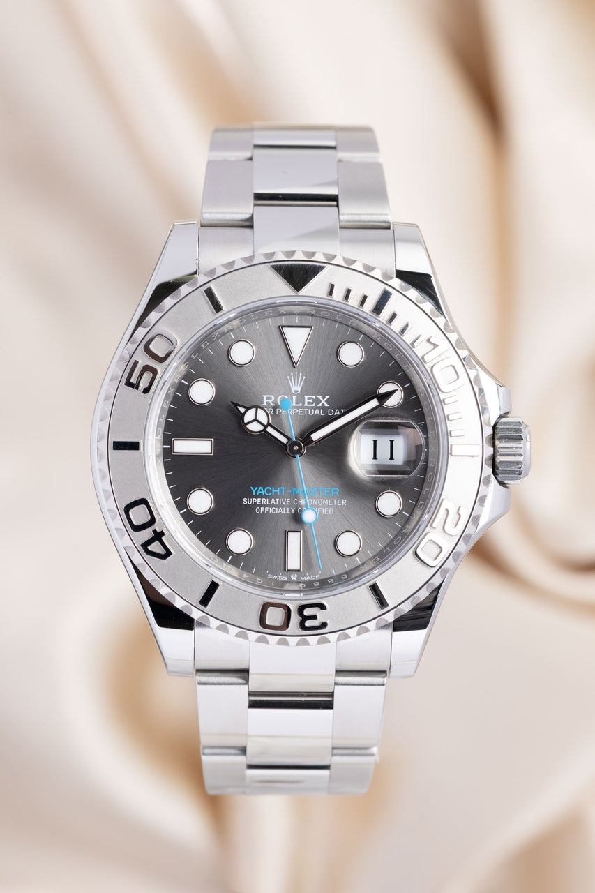 Rolex Yacht-Master Rhodium Automatik Herrenuhr Stahl 40mm 126622 - Thumbnail