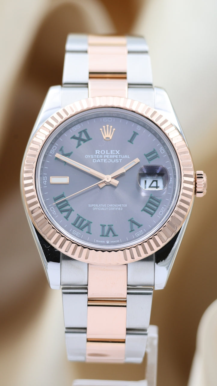 Rolex Datejust 'Wimbledon' 41mm Automatik  126331 Box + og. Papiere