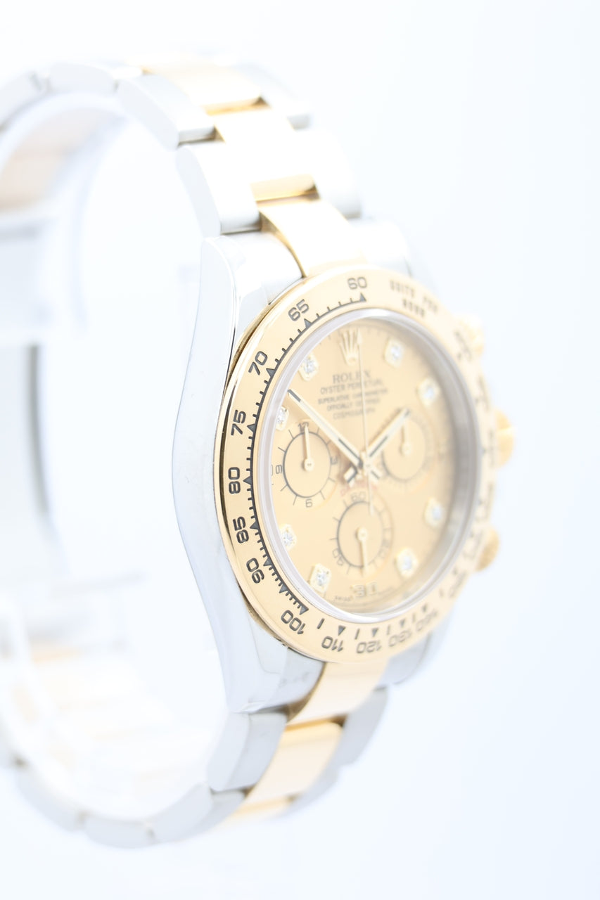 Rolex Daytona 40mm Stahl/Gold Diamant Blatt Herrenuhr 116503 - Detailansicht 1