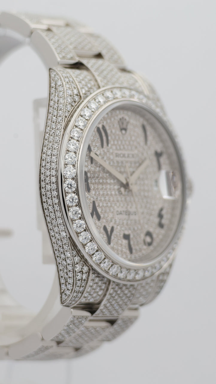 Rolex Datejust Iced Out Aftermarket 41mm Automatik  126300 - Detailansicht 8