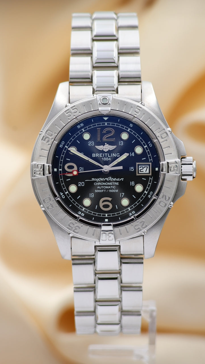 Breitling Superocean Automatik Herrenuhr A17360 Box + og. Papiere