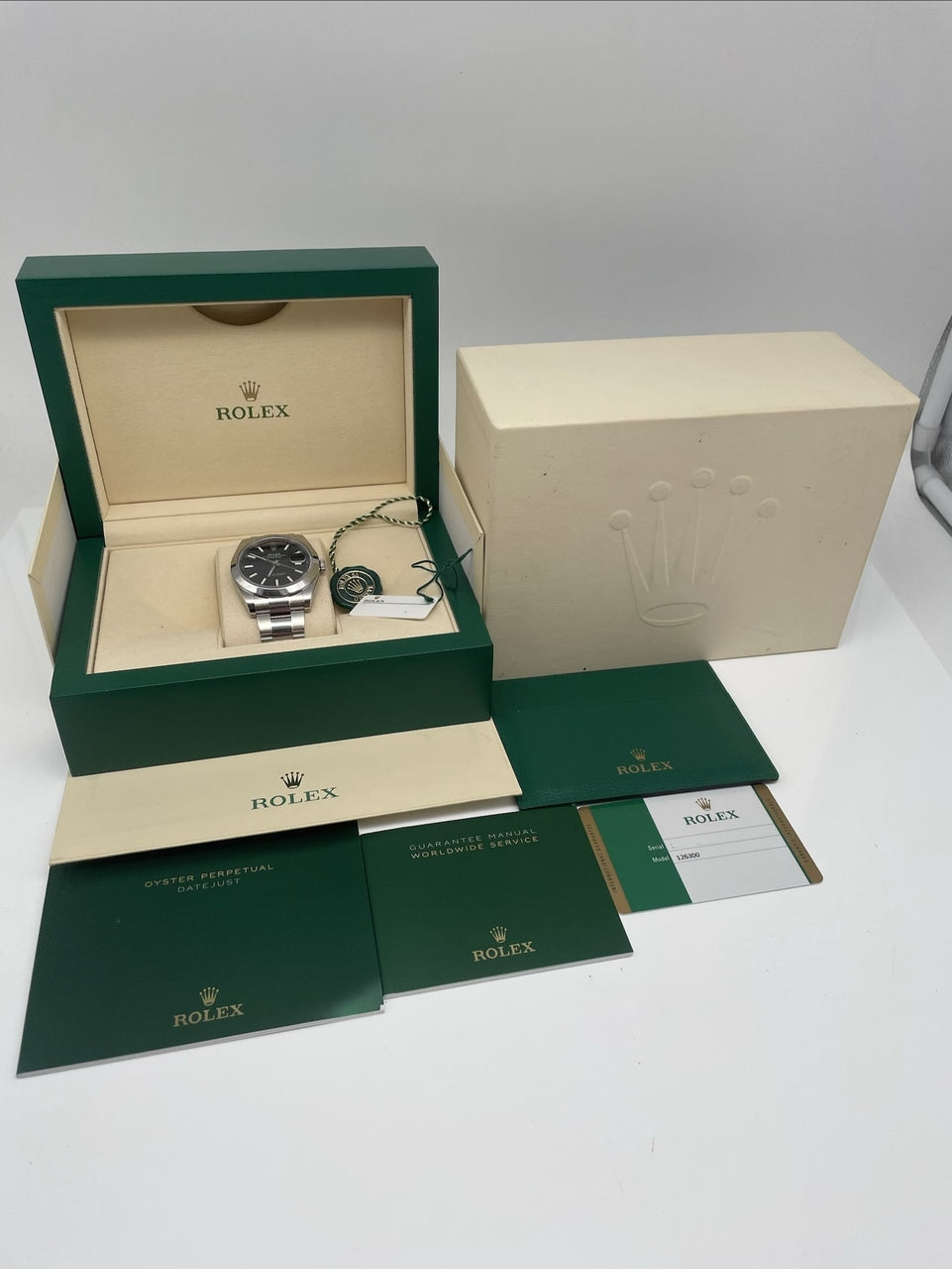 Rolex Datejust 41 Automatik Herrenuhr  126300 - Papiere und oder Lieferumfang