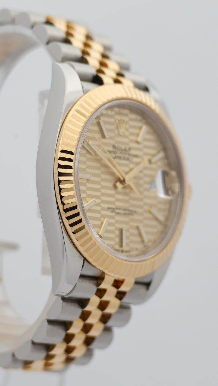 Rolex Datejust 41 Motif Ziffernblatt Gold Automatik 126333 - Detail view 8