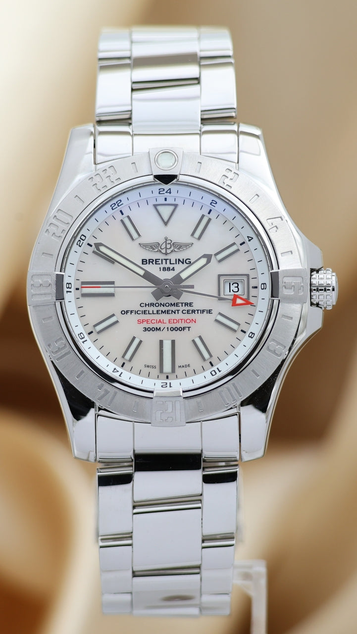 Breitling Avenger II GMT Perlmutt-Blatt 43mm Automatik A32390 - Thumbnail