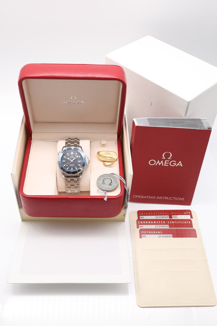 Omega Seamaster Diver 300M GMT Automatik 25358000 - Papiere und oder Lieferumfang