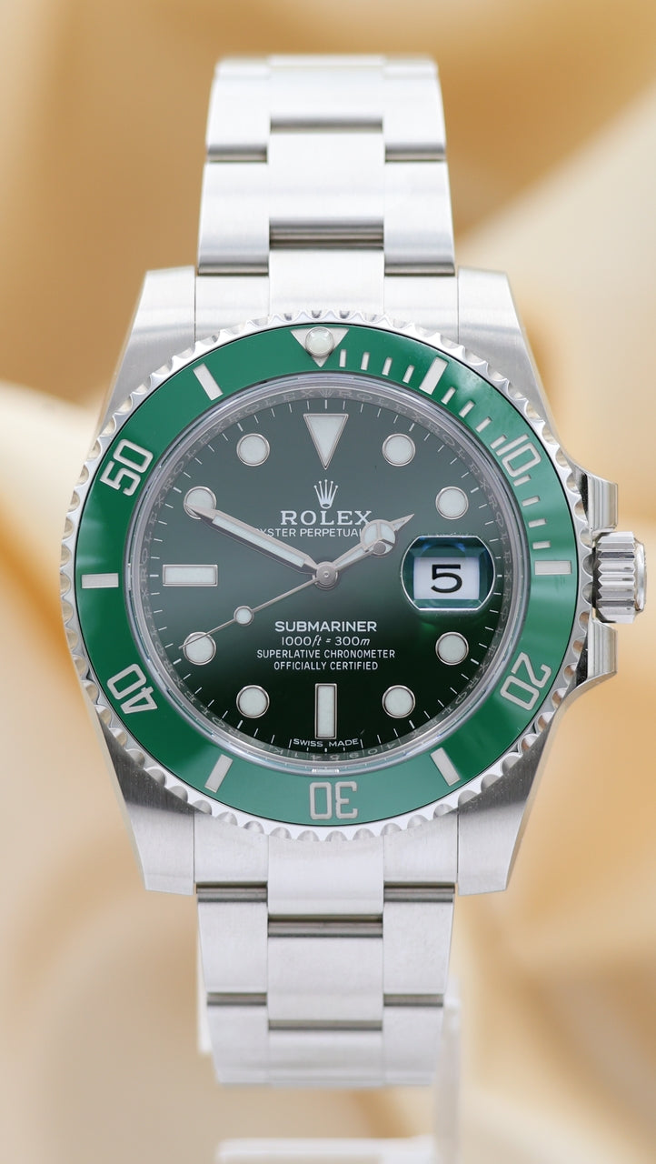 Rolex Submariner Date "Hulk" 40mm Automatik Ungetragen 116610LV Box + og. Papiere