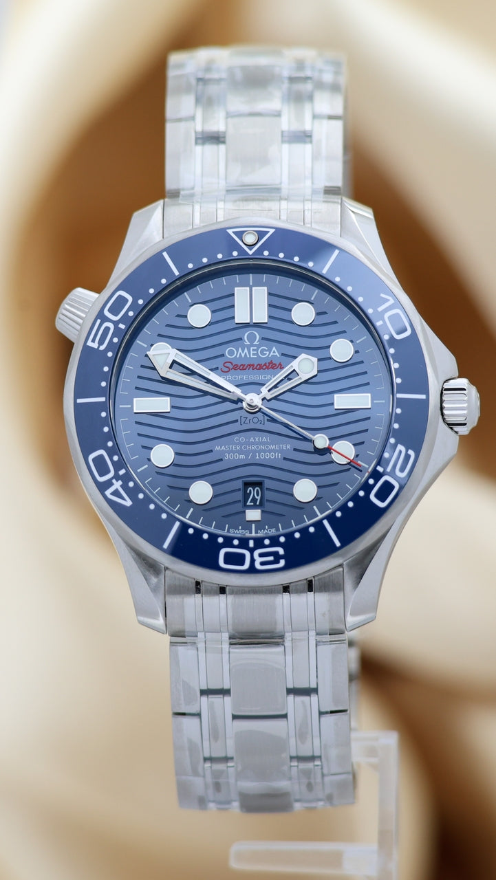 Omega Seamaster Diver 300M Automatik Blau NEU 21030422003001 - Thumbnail