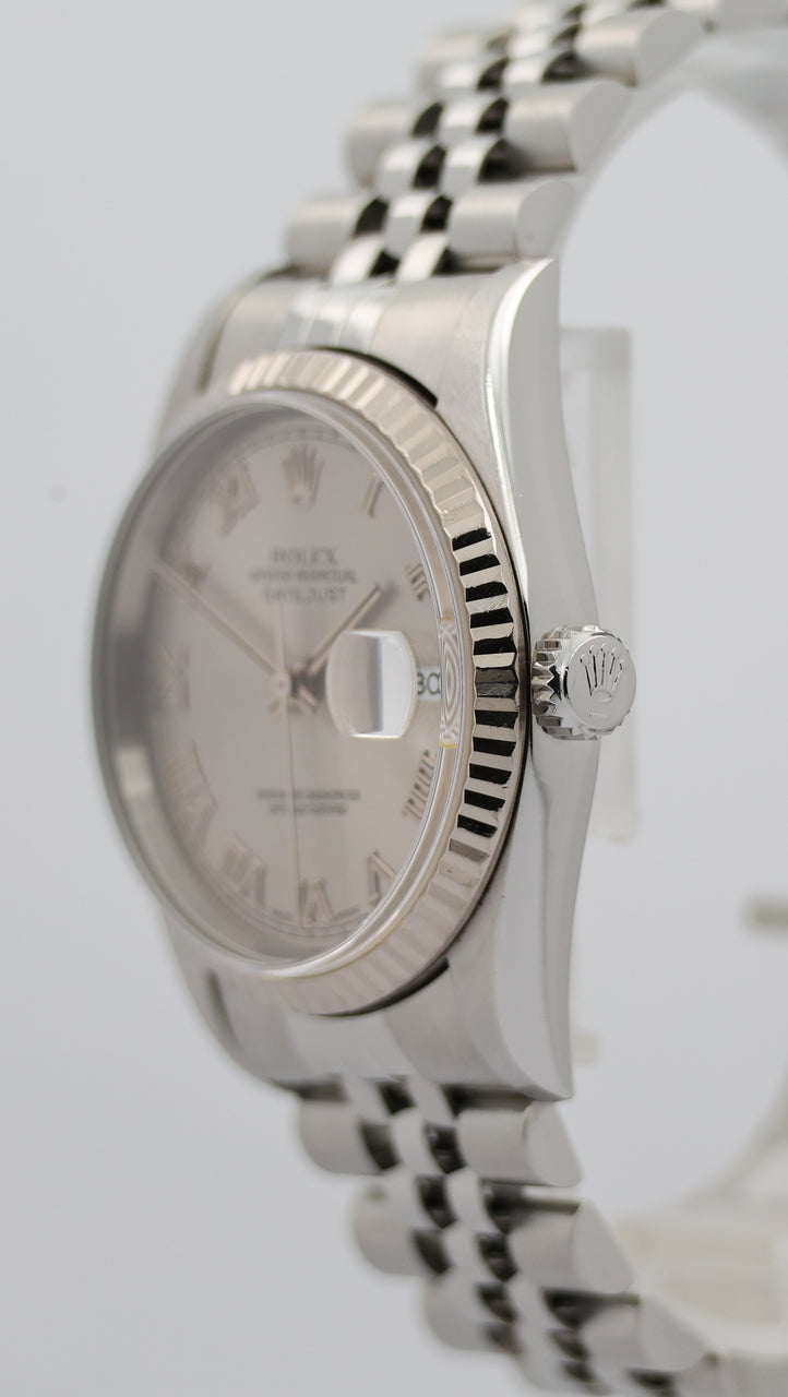 Rolex Datejust 36 Automatik Herrenuhr Silber 16234 - Detailansicht 7