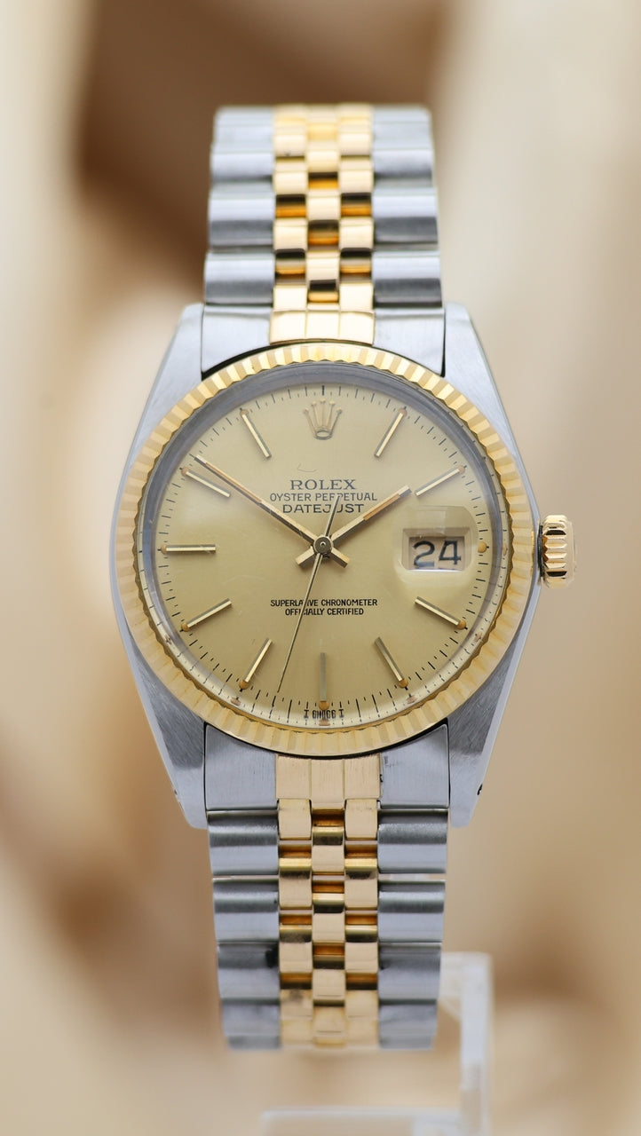 Rolex Datejust 36 Automatik Herrenuhr Stahl/Gold 16013 - Main product image
