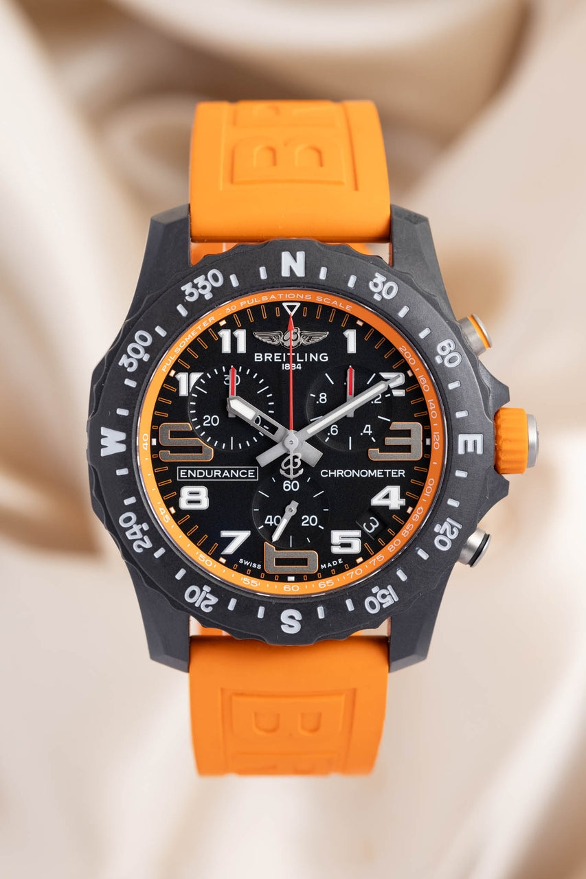 Breitling Endurance Pro Quarz Herrenuhr 44mm Orange X82310 - Thumbnail