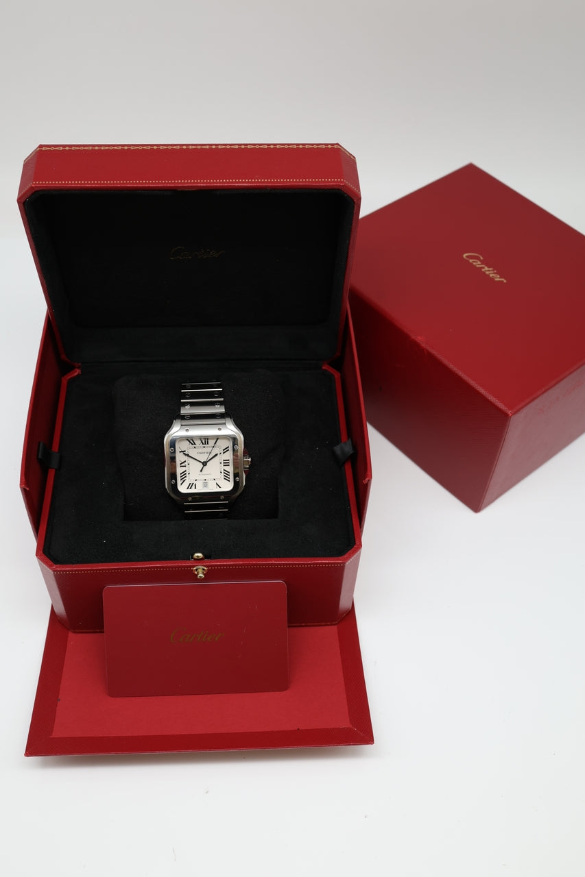 Cartier Santos Large Automatik Herrenuhr WSSA0009 - Papiere und oder Lieferumfang