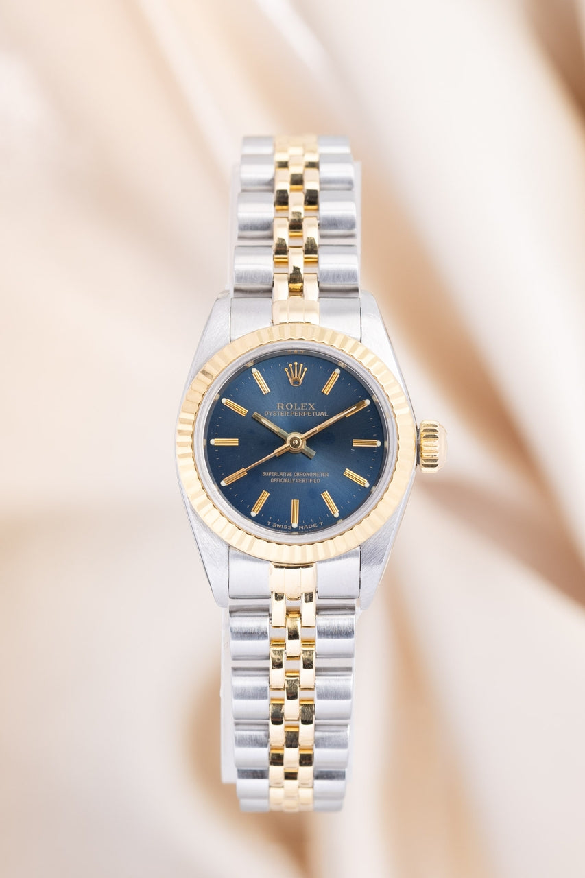 Rolex Datejust Lady Blau Stahl/Gold 67193 - Thumbnail