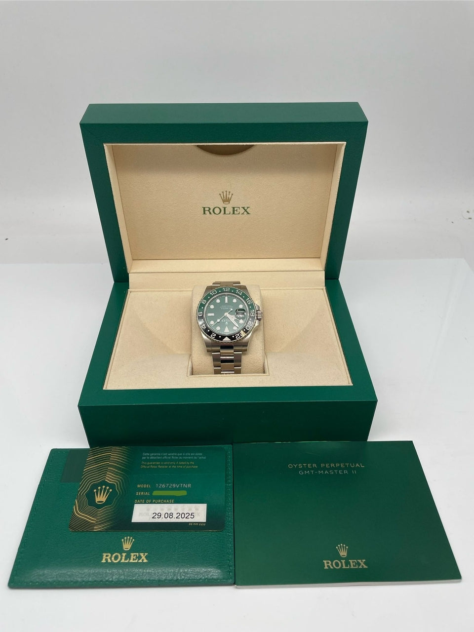 Rolex GMT-Master II 40mm „Sprite“ Weißgold Herrenuhr 126729VTNR - Detailansicht 1