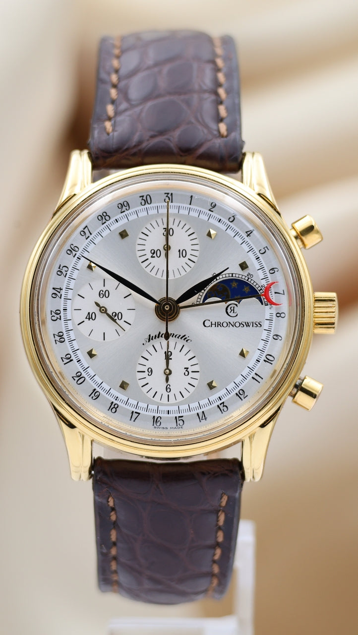 Chronoswiss Lunar Chronograph Mondphase Automatik	 77990 Box + og. Papiere