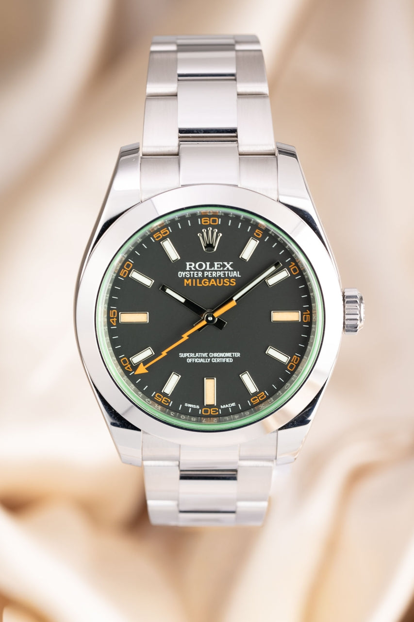 Rolex Milgauss Automatik Herrenuhr Schwarz 116400GV - Thumbnail