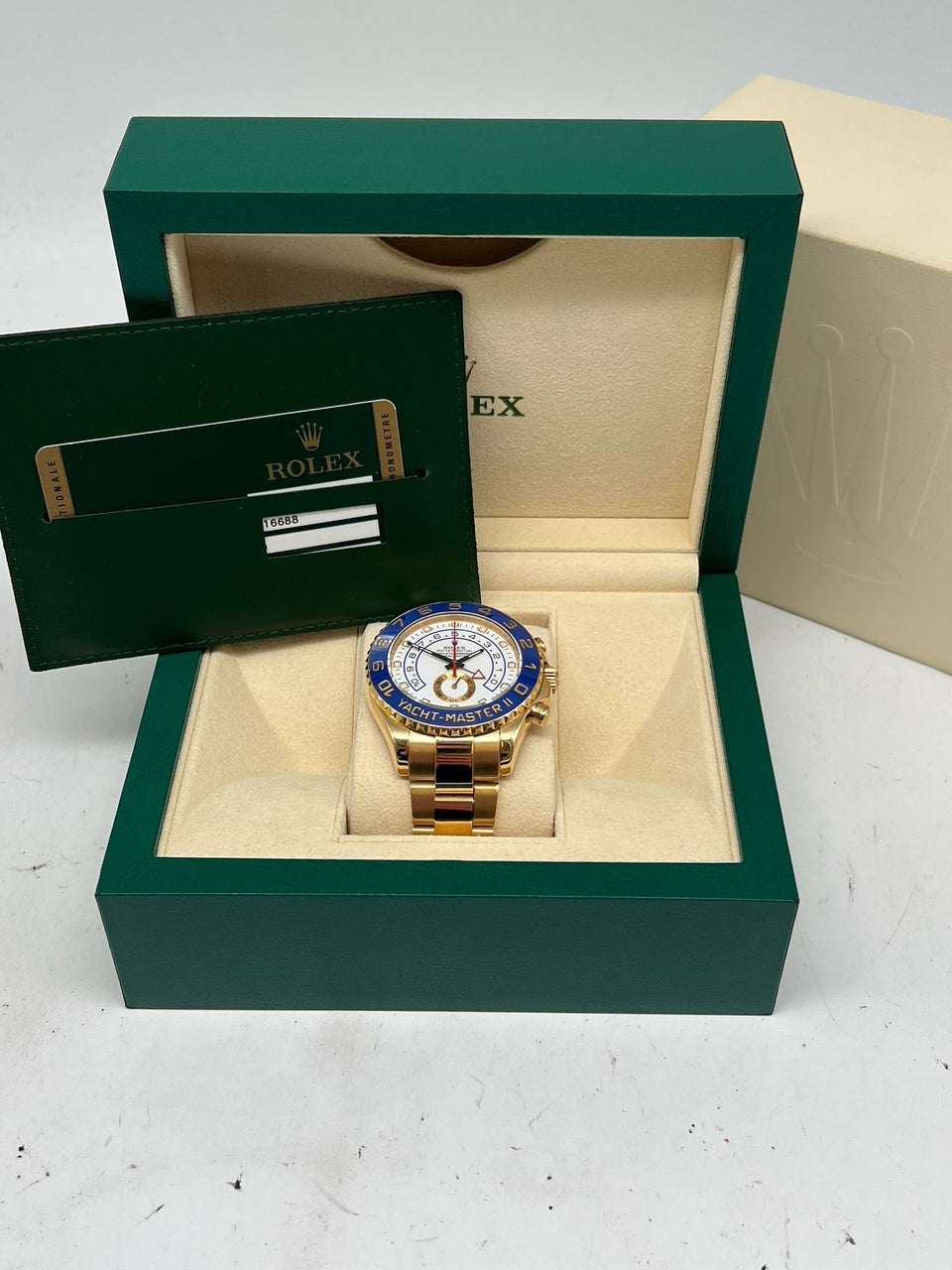 Rolex  Yacht-Master II Automatik Herrenuhr Vollgoldold 44mm 116688 - Papiere und oder Lieferumfang