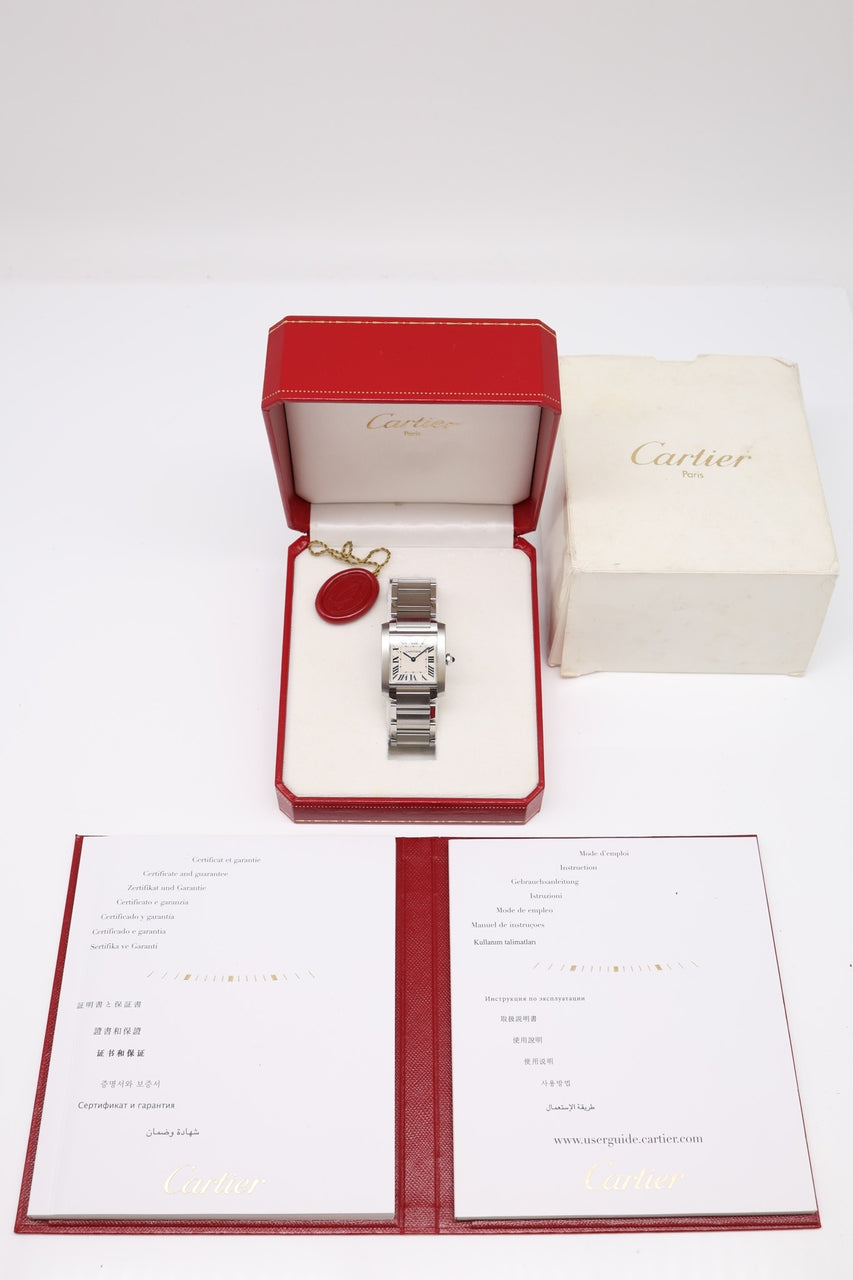 Cartier Tank Française Quarz 25mm Damenuhr WSTA0005 - Papiere und oder Lieferumfang