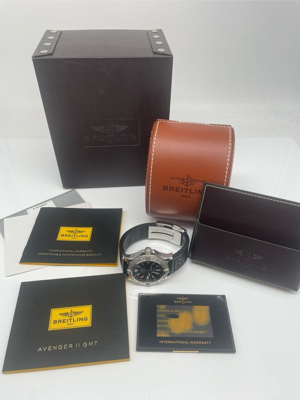 Breitling Avenger II GMT 43mm Automatik Herrenuhr A32390 - Papiere und oder Lieferumfang