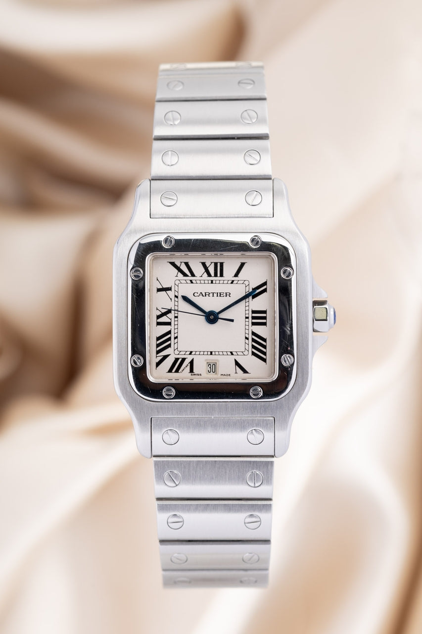 Cartier Santos Galbée Quarz Damenuhr 1564 - Thumbnail