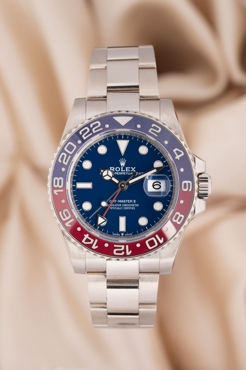 Rolex GMT-Master II "Pepsi" Weißgold blau 40mm  126719BLRO - Thumbnail