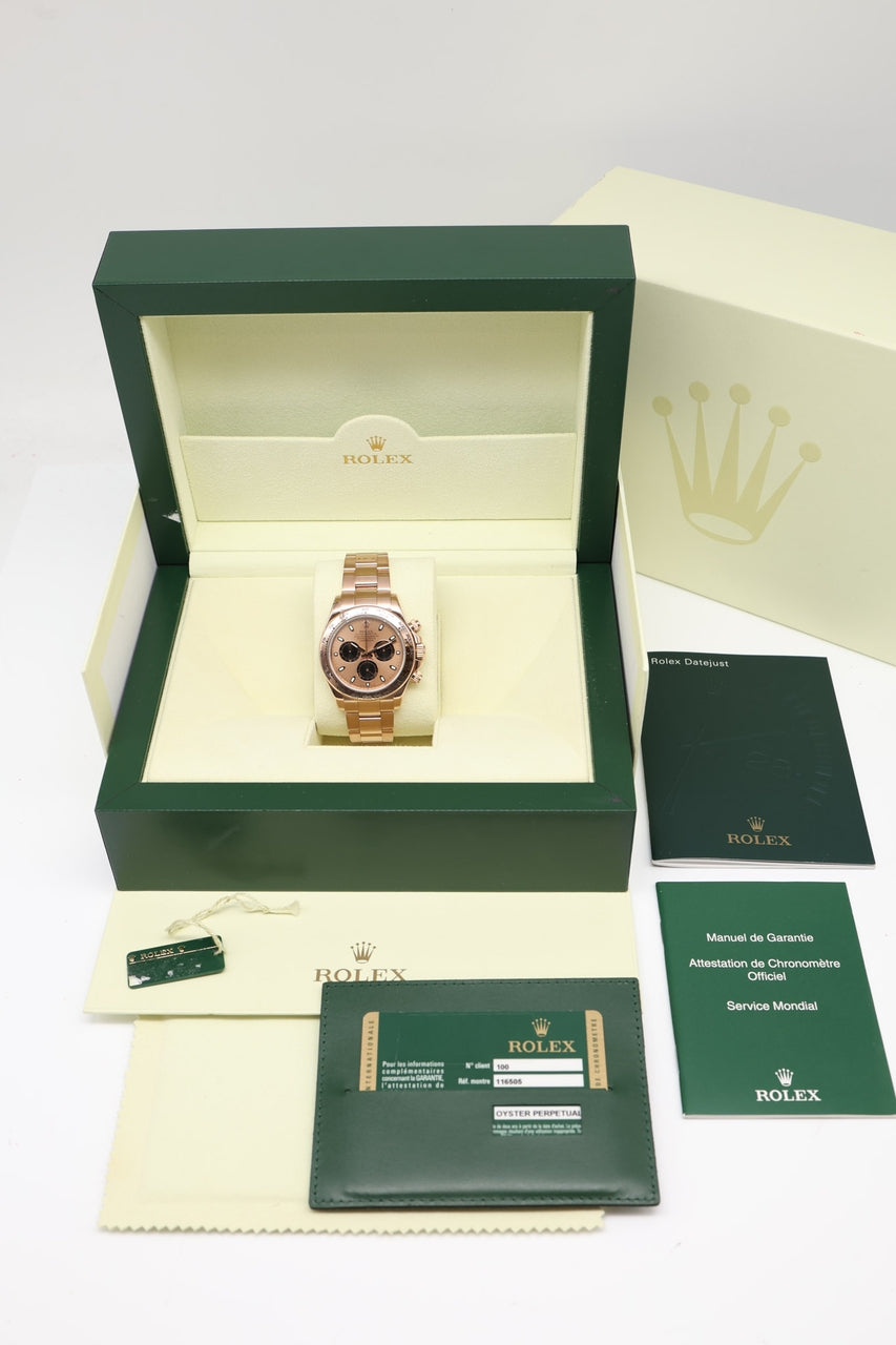 Rolex Daytona 40mm 2011 LC100 Roségold Automatik 116505 - Papiere und oder Lieferumfang