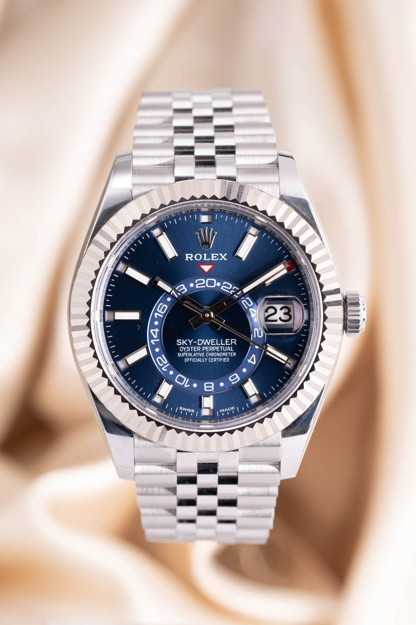 Rolex Sky-Dweller Automatik Herrenuhr Blau Ungetragen 326934 - Thumbnail