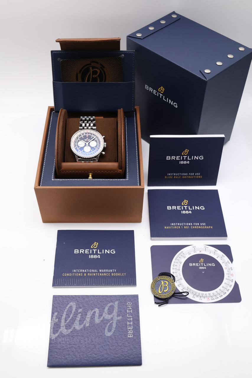 Breitling Navitimer B01 Chronograph Automatik 46mm Schwarz AB0127 - Papiere und oder Lieferumfang