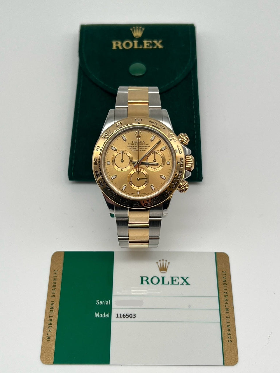 Rolex Oyster Perpetual Cosmograph Daytona Stahl/Gold 116503 - Papiere und oder Lieferumfang