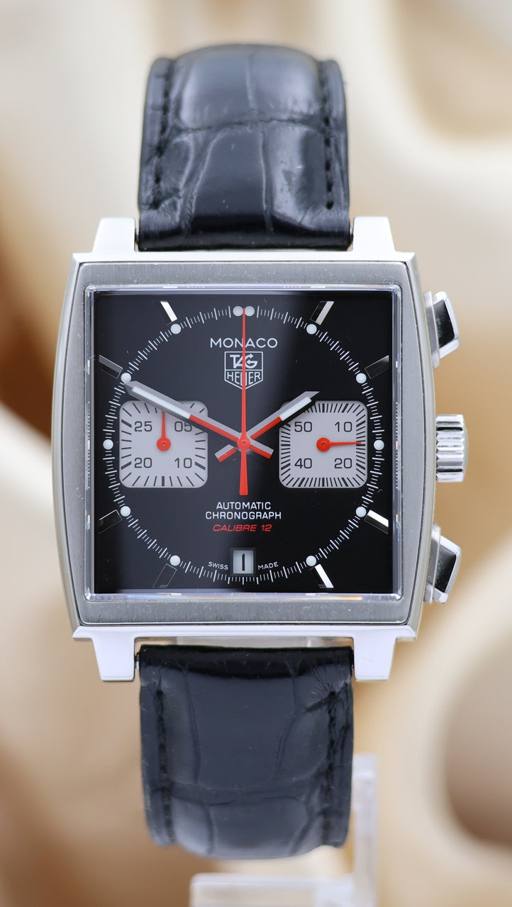 Tag Heuer Monaco Calibre 12 Automatik Herrenuhr CAW2114.FC6177 Box + og. Papiere