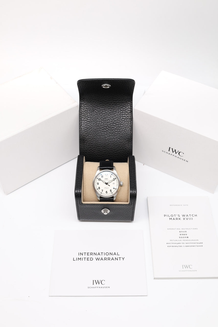 IWC Fliegeruhr Mark XVIII Automatik IW327002 - Papiere und oder Lieferumfang