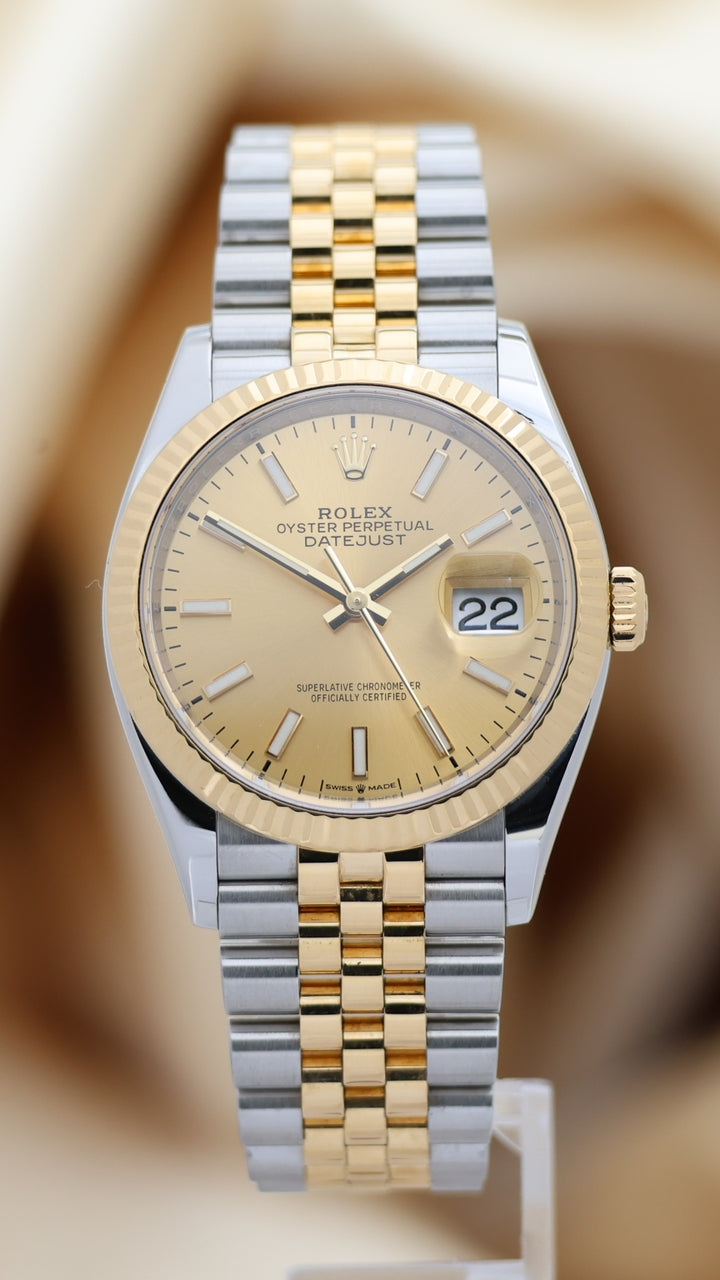 Rolex Datejust 36 Stahl/Gold Jubilee Automatik Herrenuhr  126233 - Thumbnail