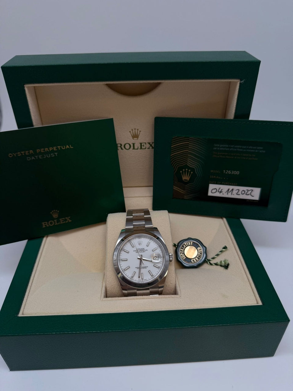 Rolex Datejust 41mm Automatik  126300 - Papiere und oder Lieferumfang