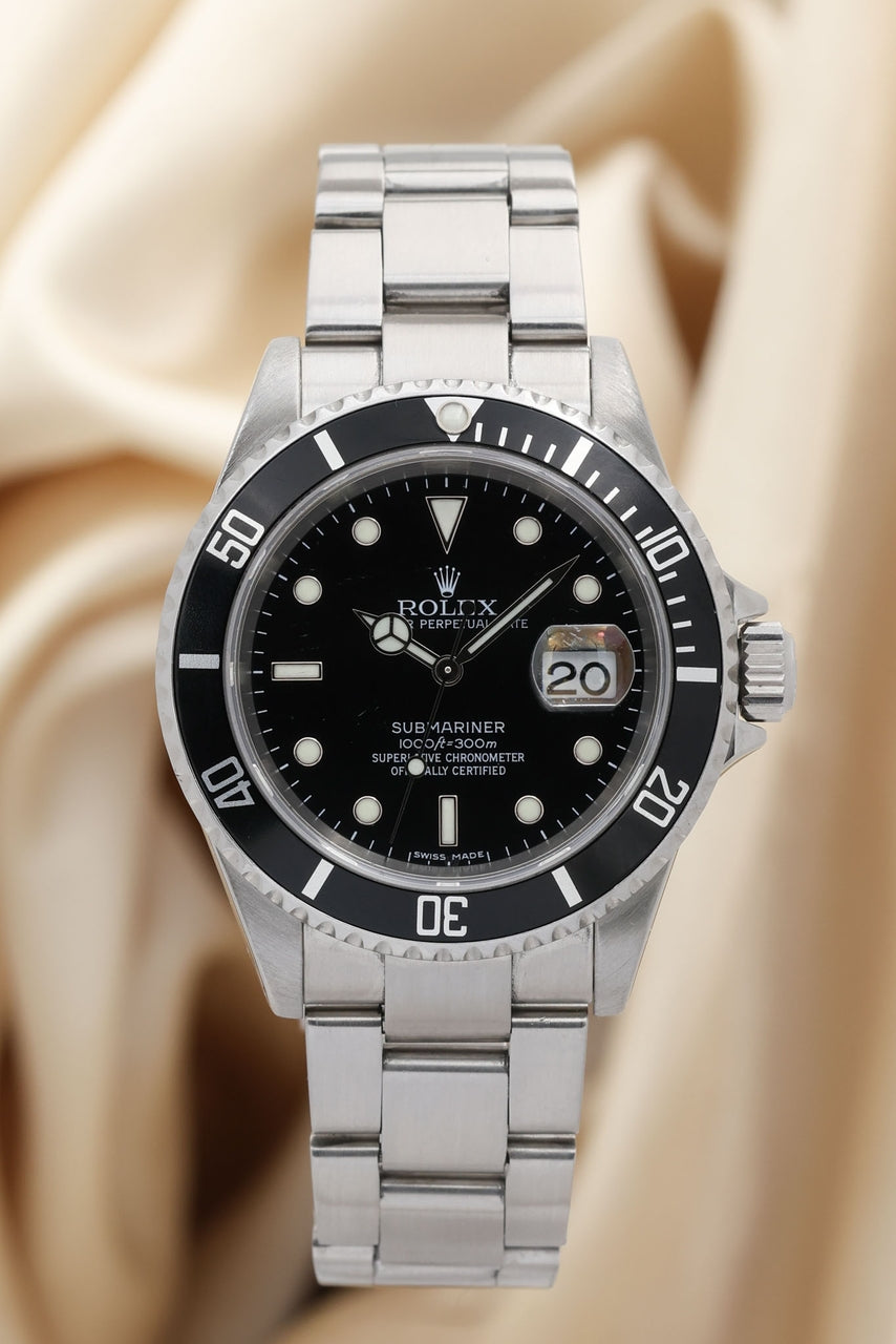 Rolex Submariner Date 40mm Automatik Herrenuhr Servicehistorie LC100 16610 - Thumbnail